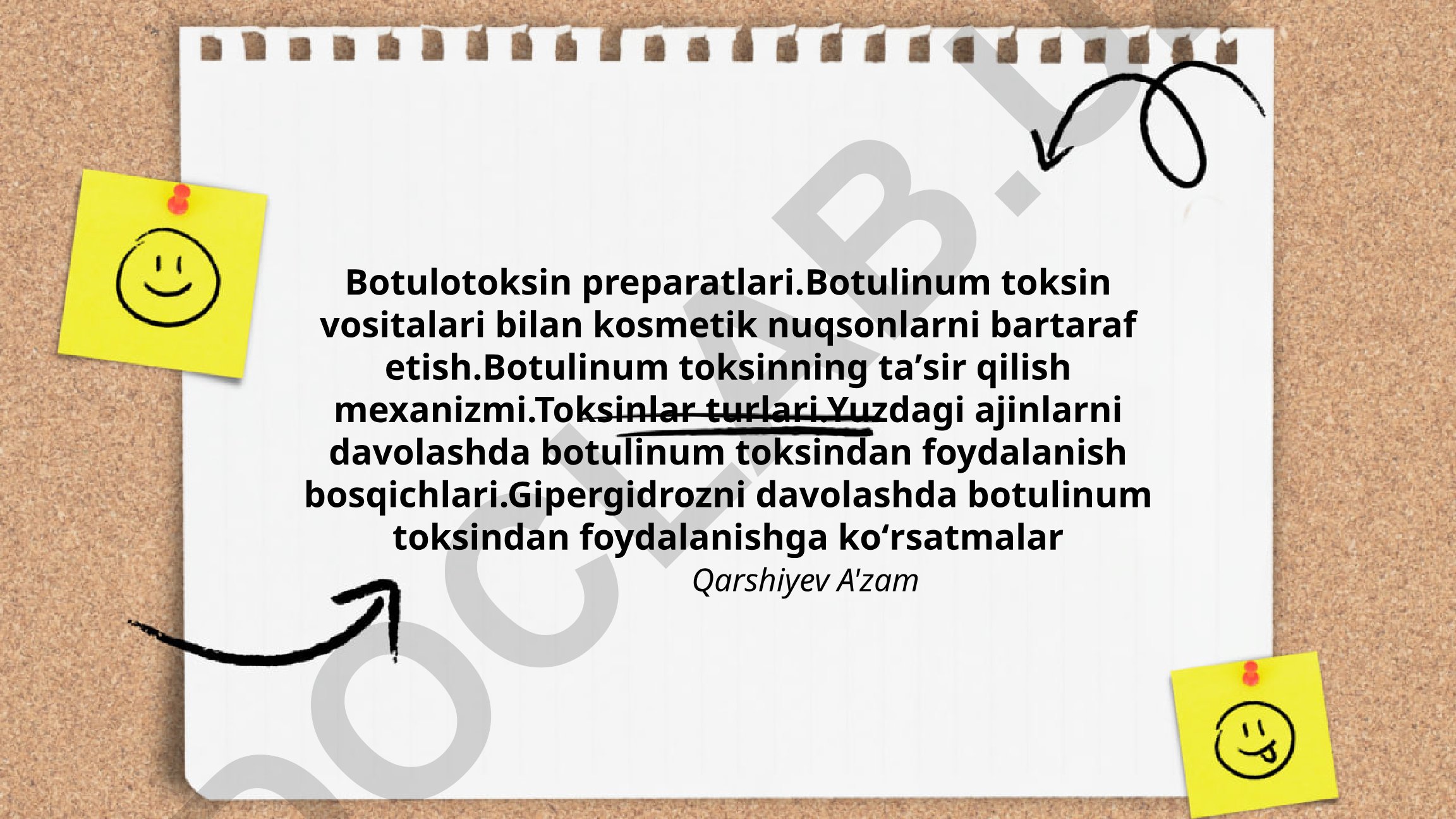 Botulotoksin preparatlari va kosmetikada qo'llanilishi