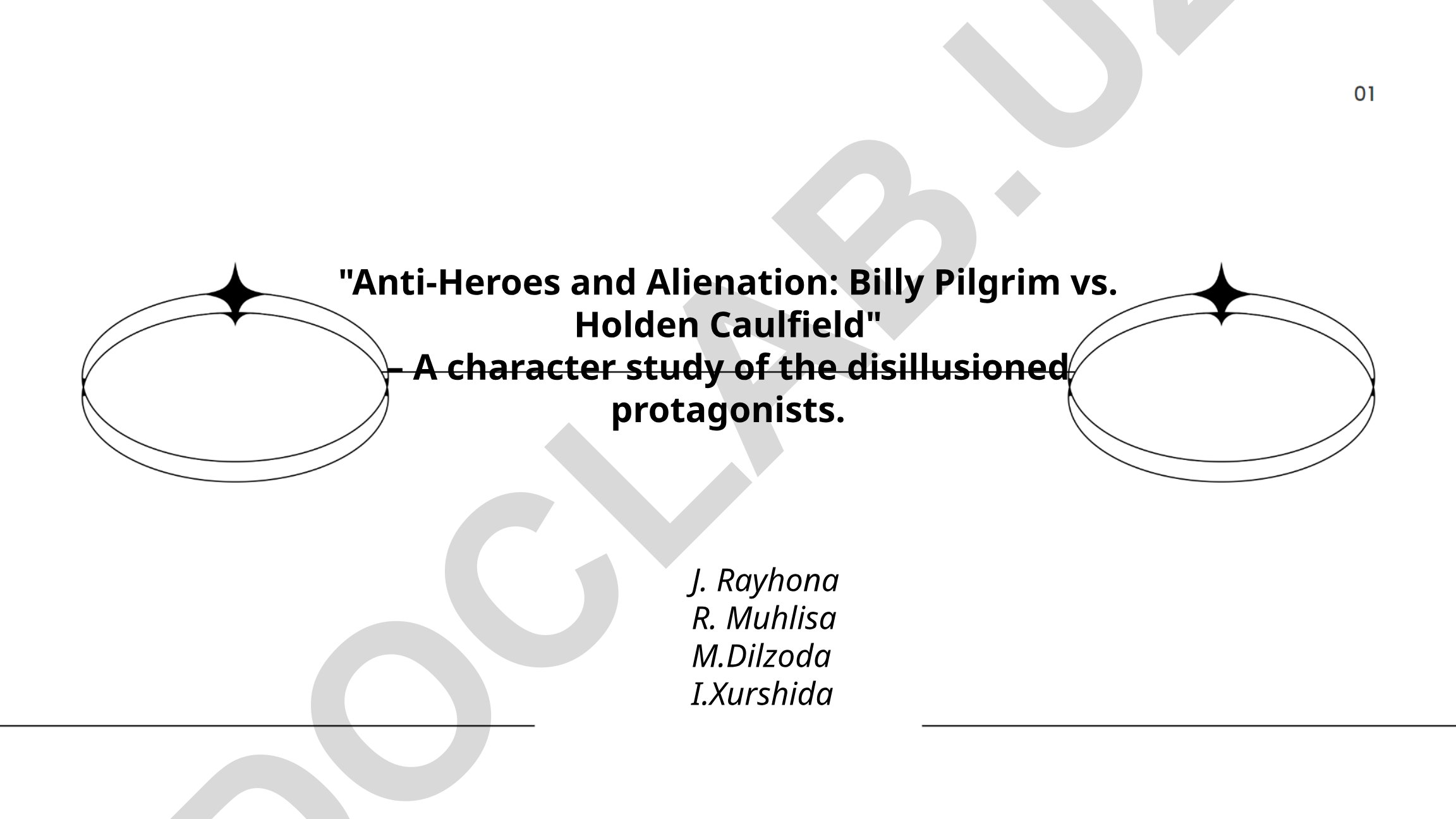 Anti-Heroes and Alienation: Billy Pilgrim vs. Holden Caulfield