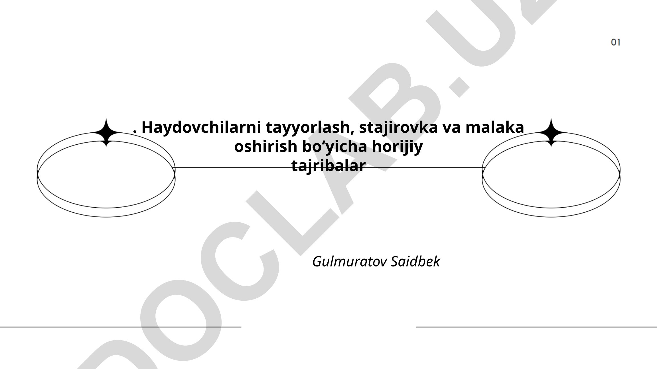 Haydovchilarni tayyorlash, stajirovka va malaka oshirish boʻyicha horijiy tajribalar