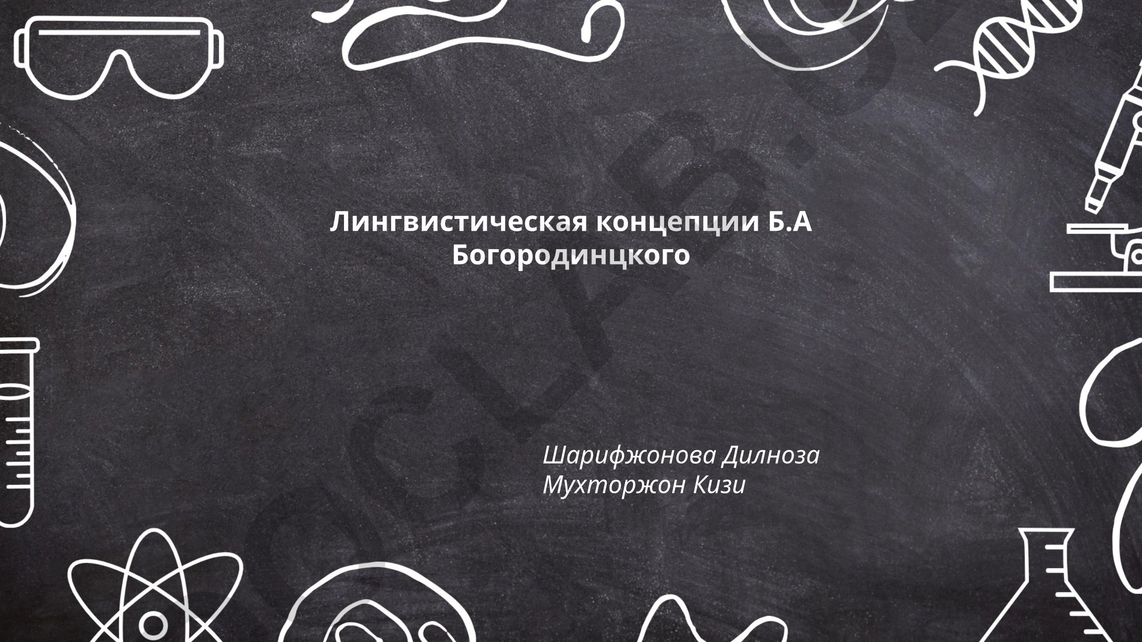 Лингвистическая концепция Б.А. Богородицкого