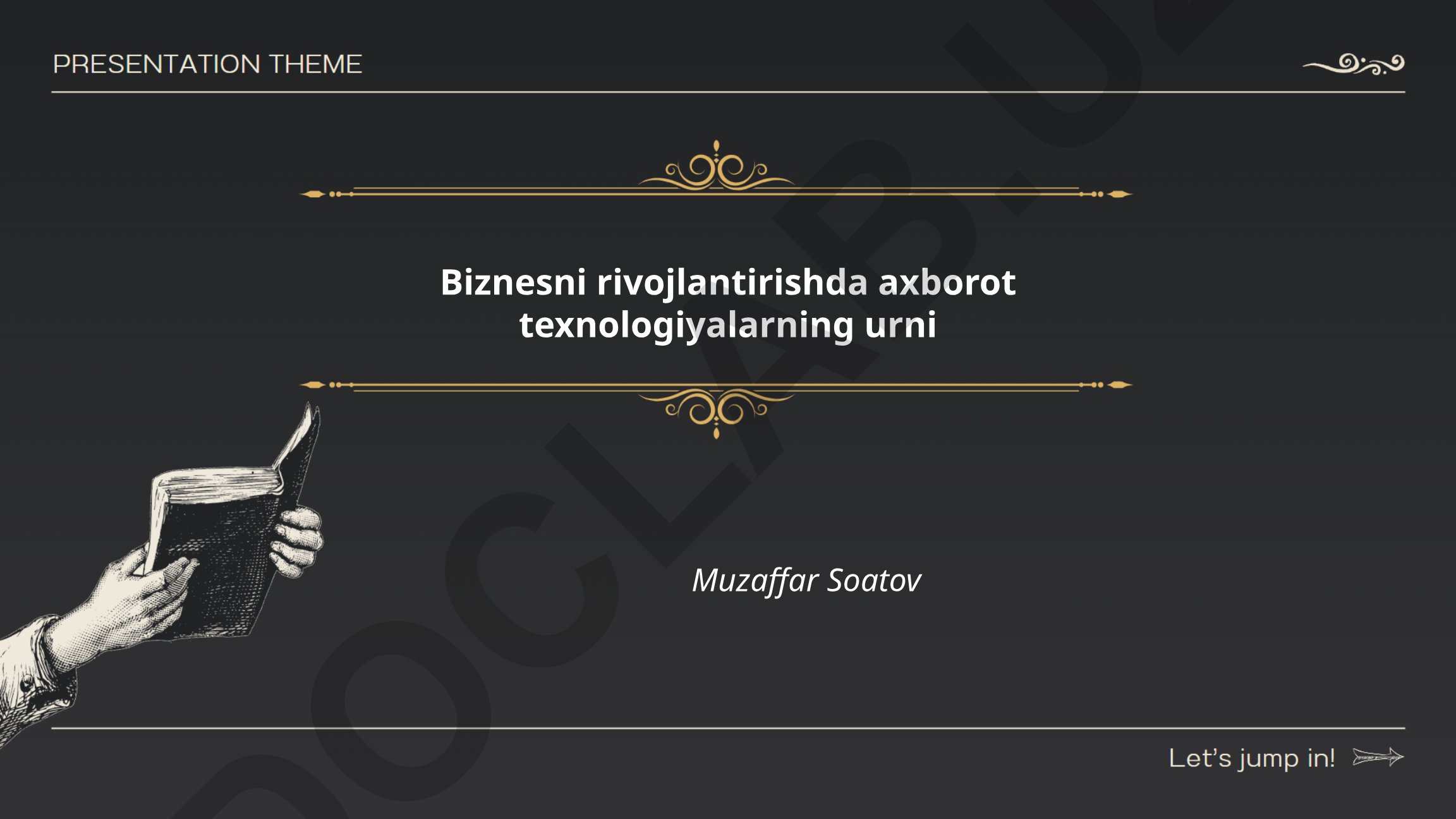Biznesni rivojlantirishda axborot texnologiyalarning urni