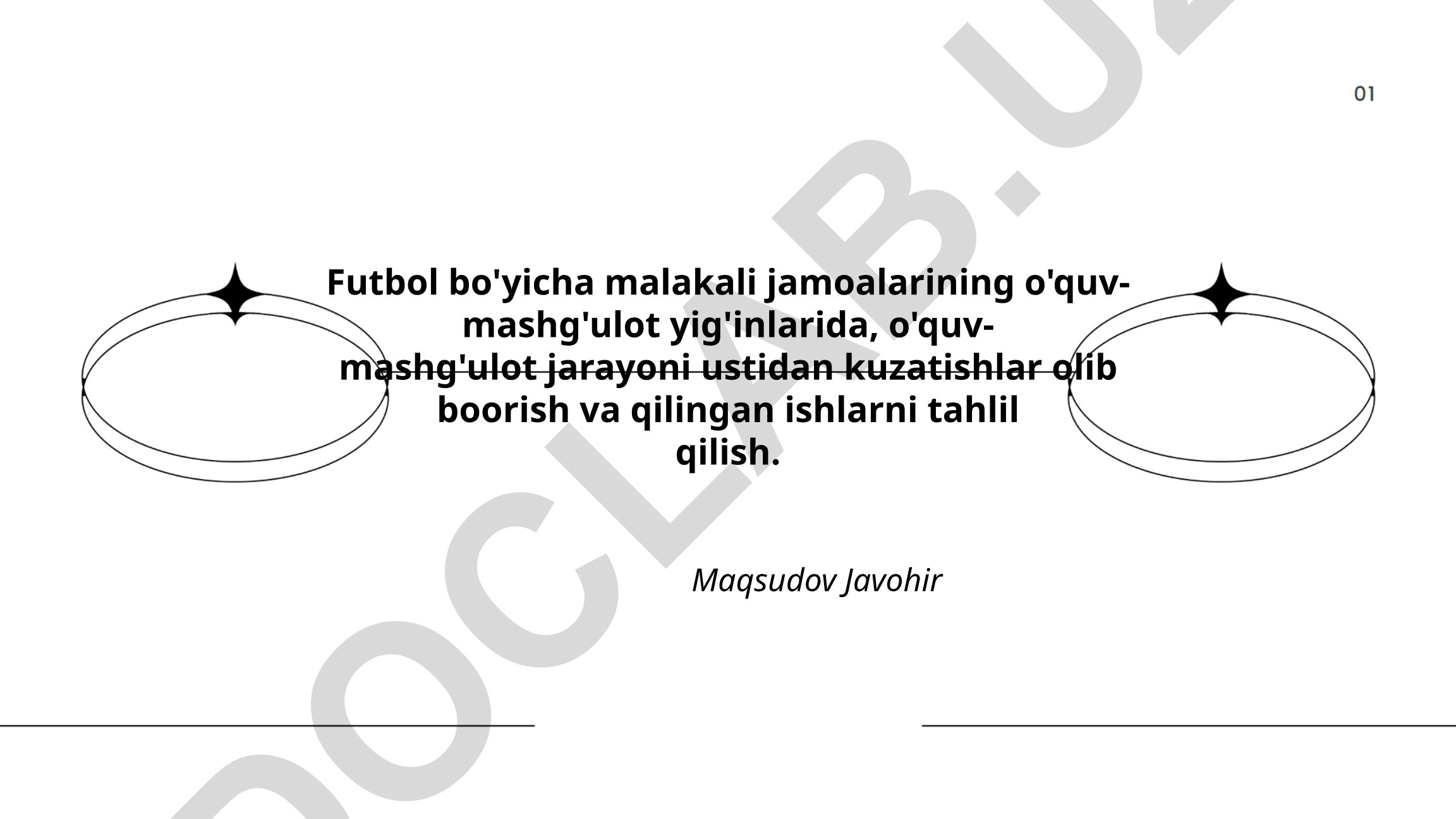 Futbol jamoalarining o'quv-mashg'ulot jarayonlari tahlili