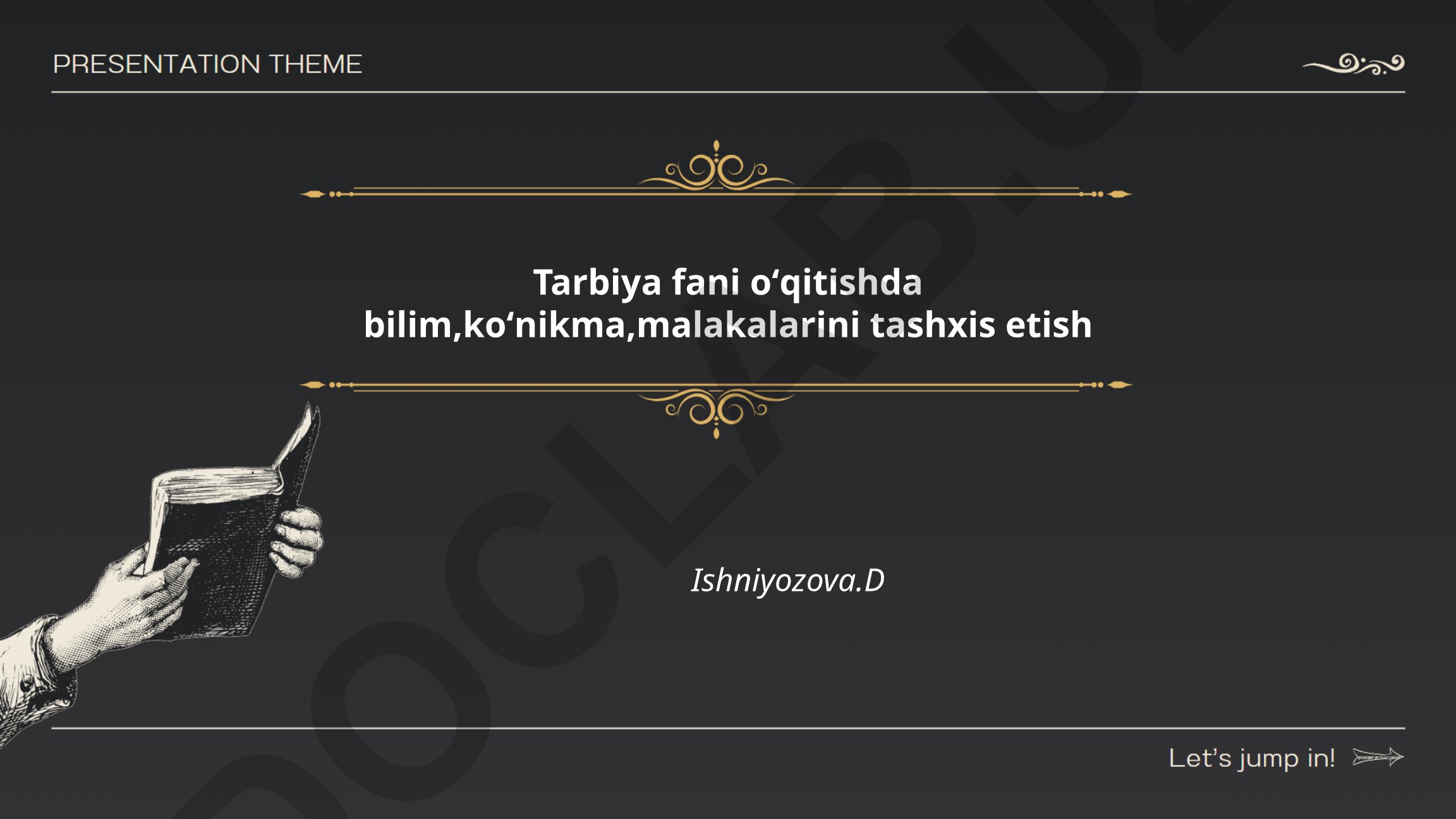 Tarbiya fani ta'lim jarayonida diagnostika usullari