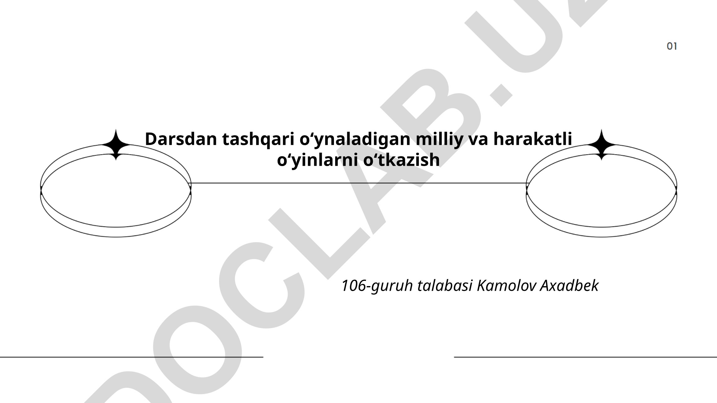 Darsdan tashqari milliy va harakatli o'yinlarni o'tkazish