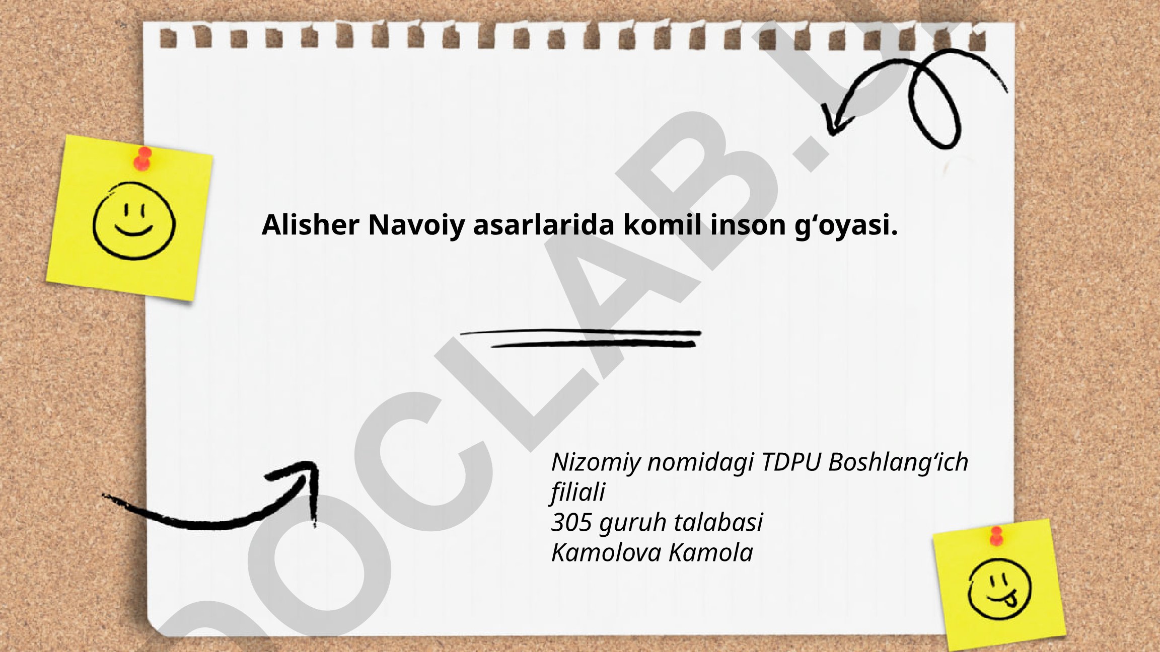 Alisher Navoiy asarlarida komil inson gʻoyasi