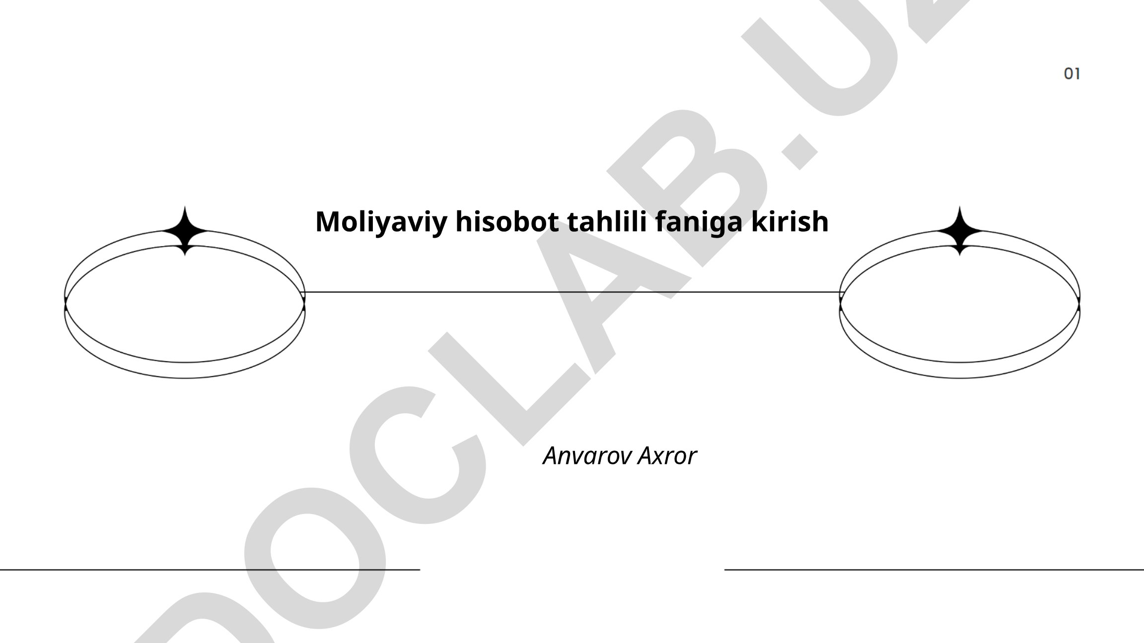 Moliyaviy hisobot tahlili faniga kirish