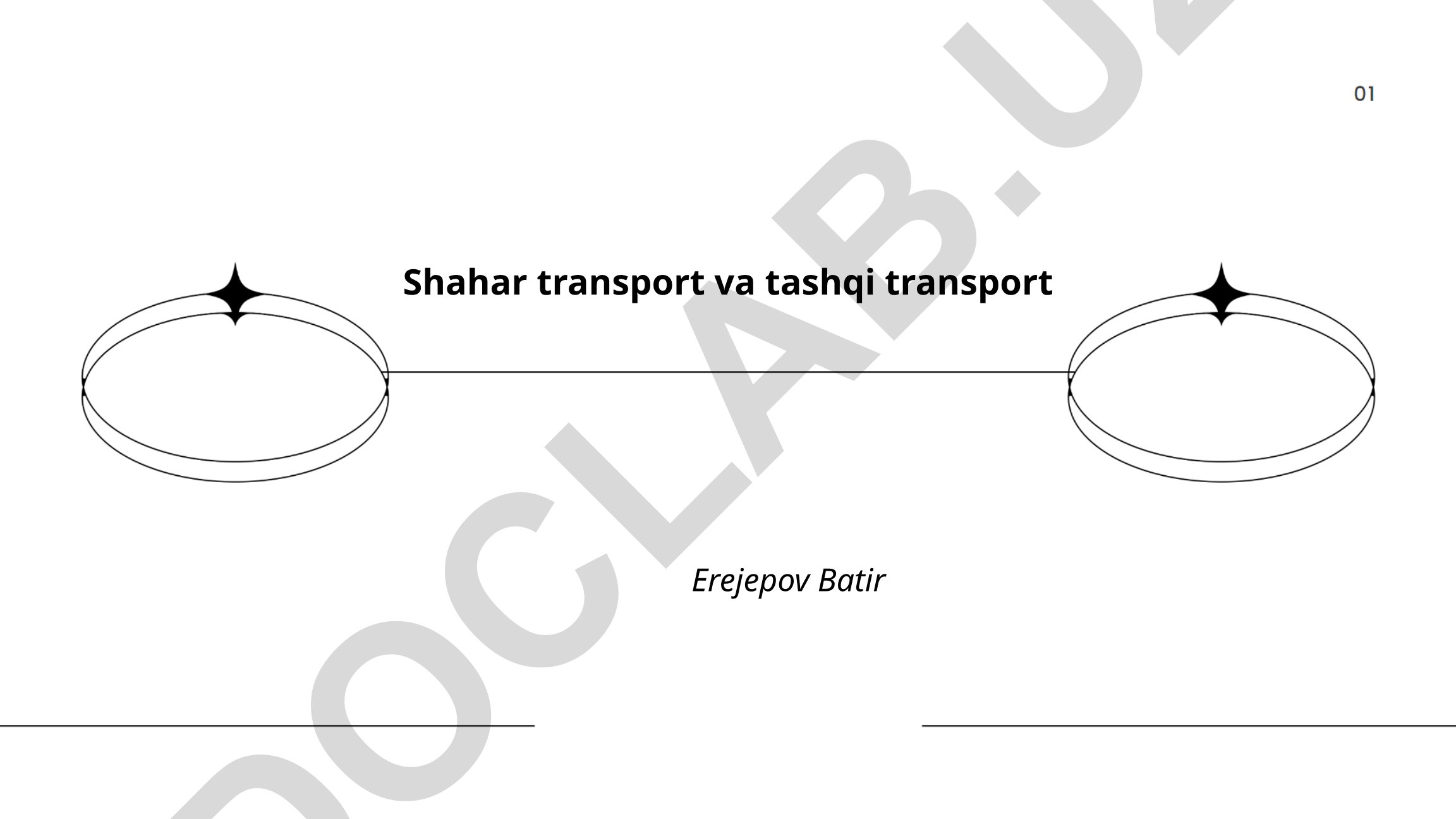 Shahar transport va tashqi transport tizimlari