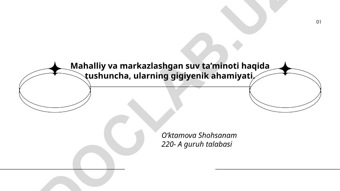Mahalliy va markazlashgan suv ta'minoti tizimlari va ularning gigiyenik ahamiyati