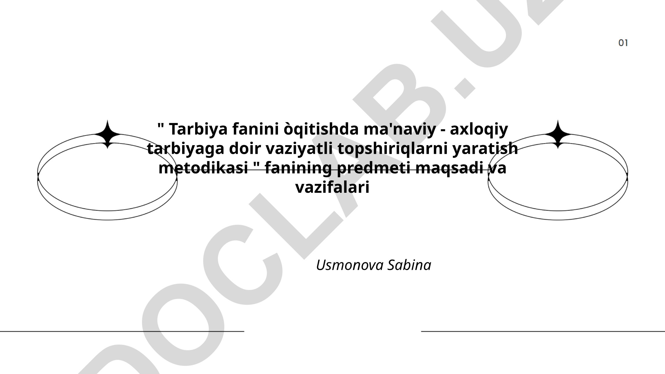 Tarbiya fanini o'qitishda ma'naviy-axloqiy tarbiyaga doir vaziyatli topshiriqlarni yaratish metodikasi