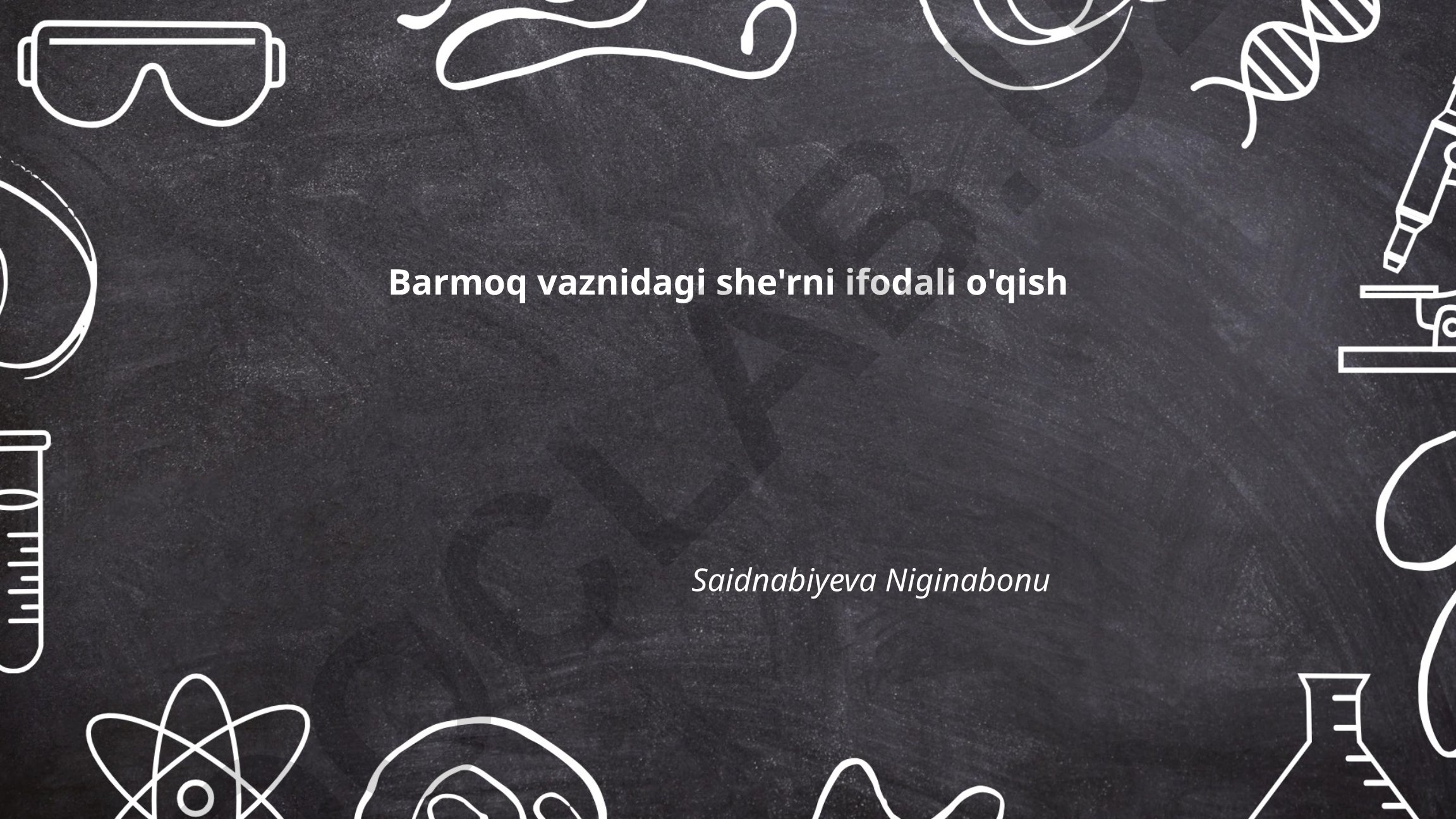 Barmoq vaznidagi she'rni ifodali o'qish