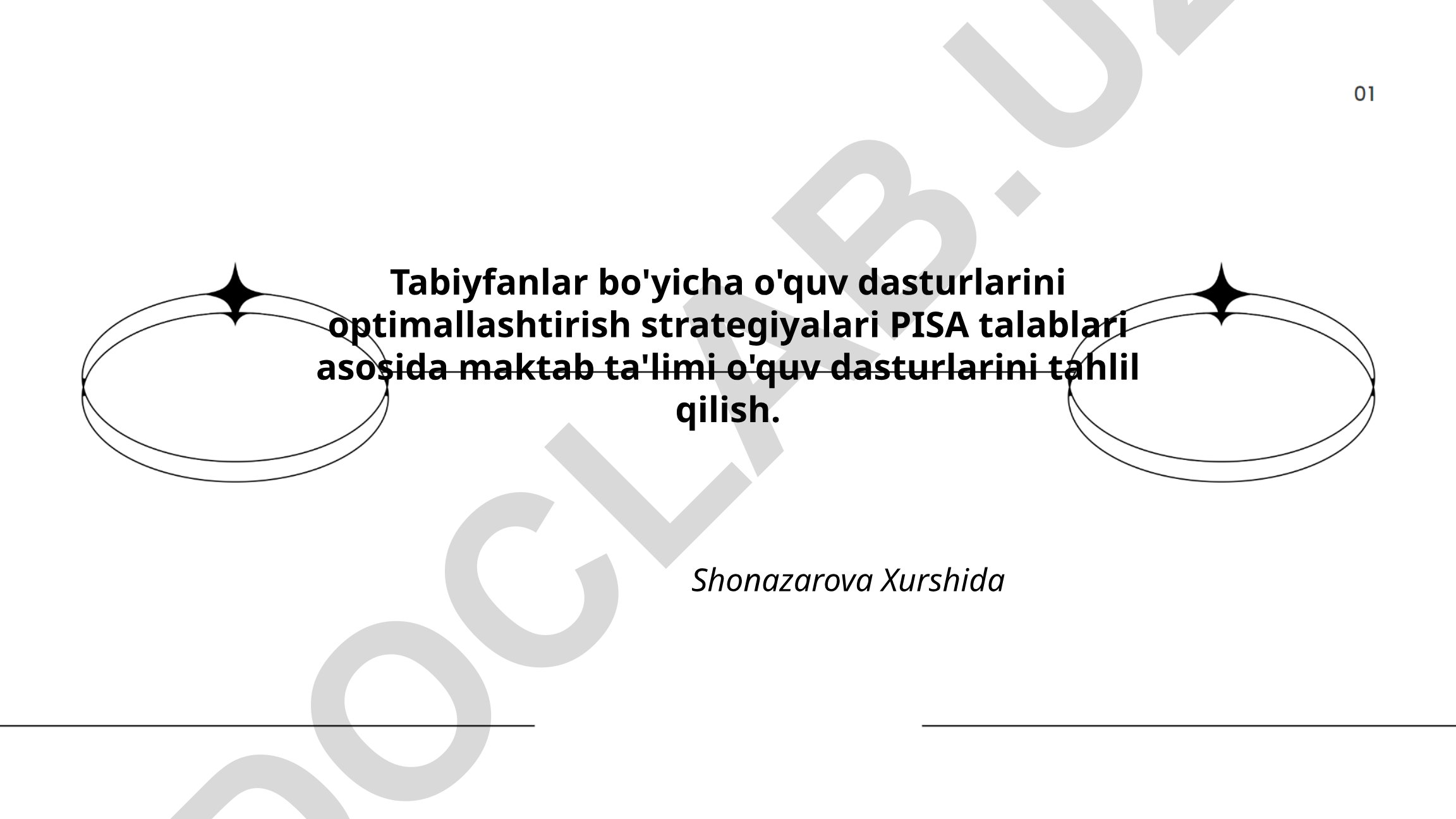 Tabiy fanlar o'quv dasturlarini PISA talablari asosida optimallashtirish strategiyalari