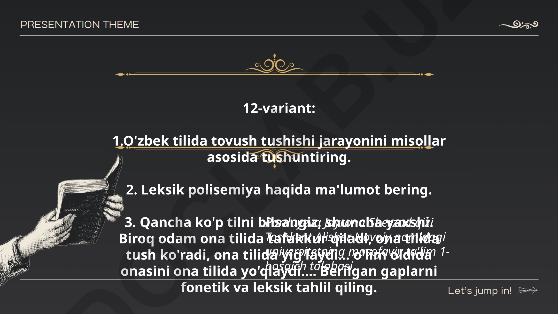 O'zbek tilida tovush tushishi jarayoni va leksik polisemiya