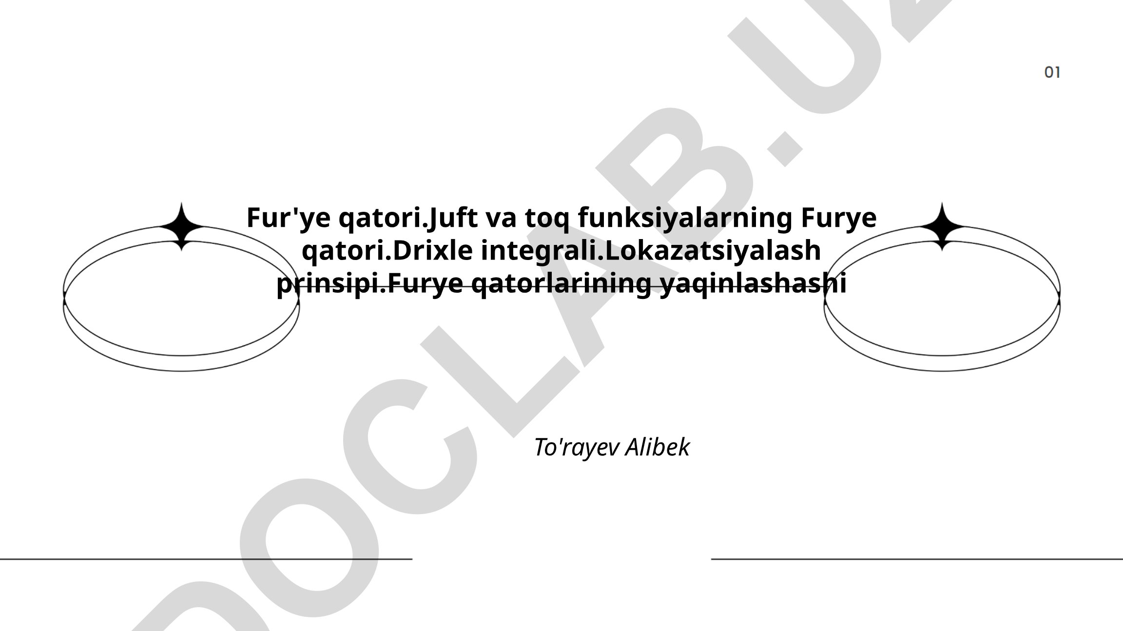 Fur'ye qatori va uning xususiyatlari