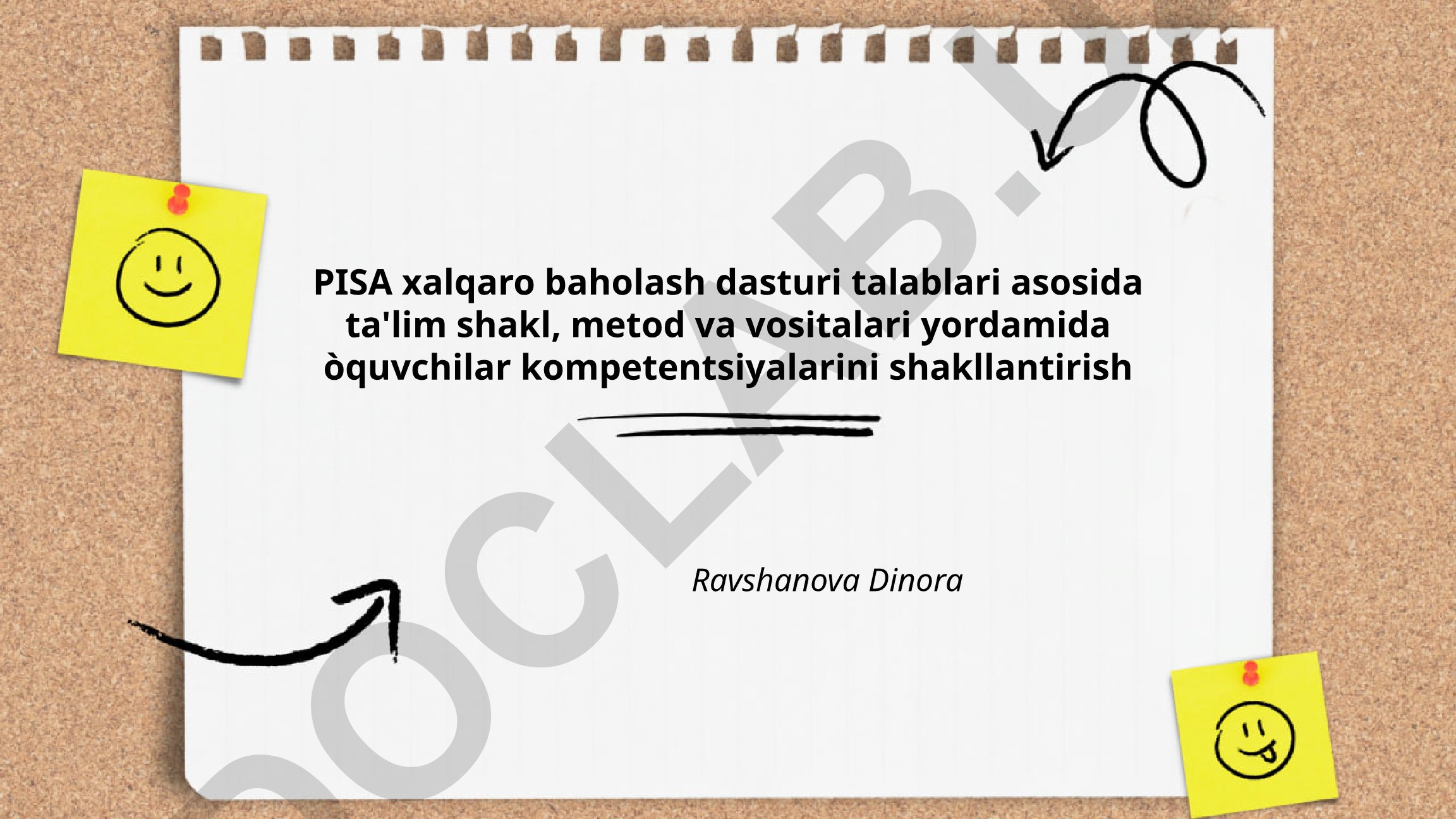 PISA xalqaro baholash dasturi talablari asosida o'quvchilar kompetentsiyalarini shakllantirish