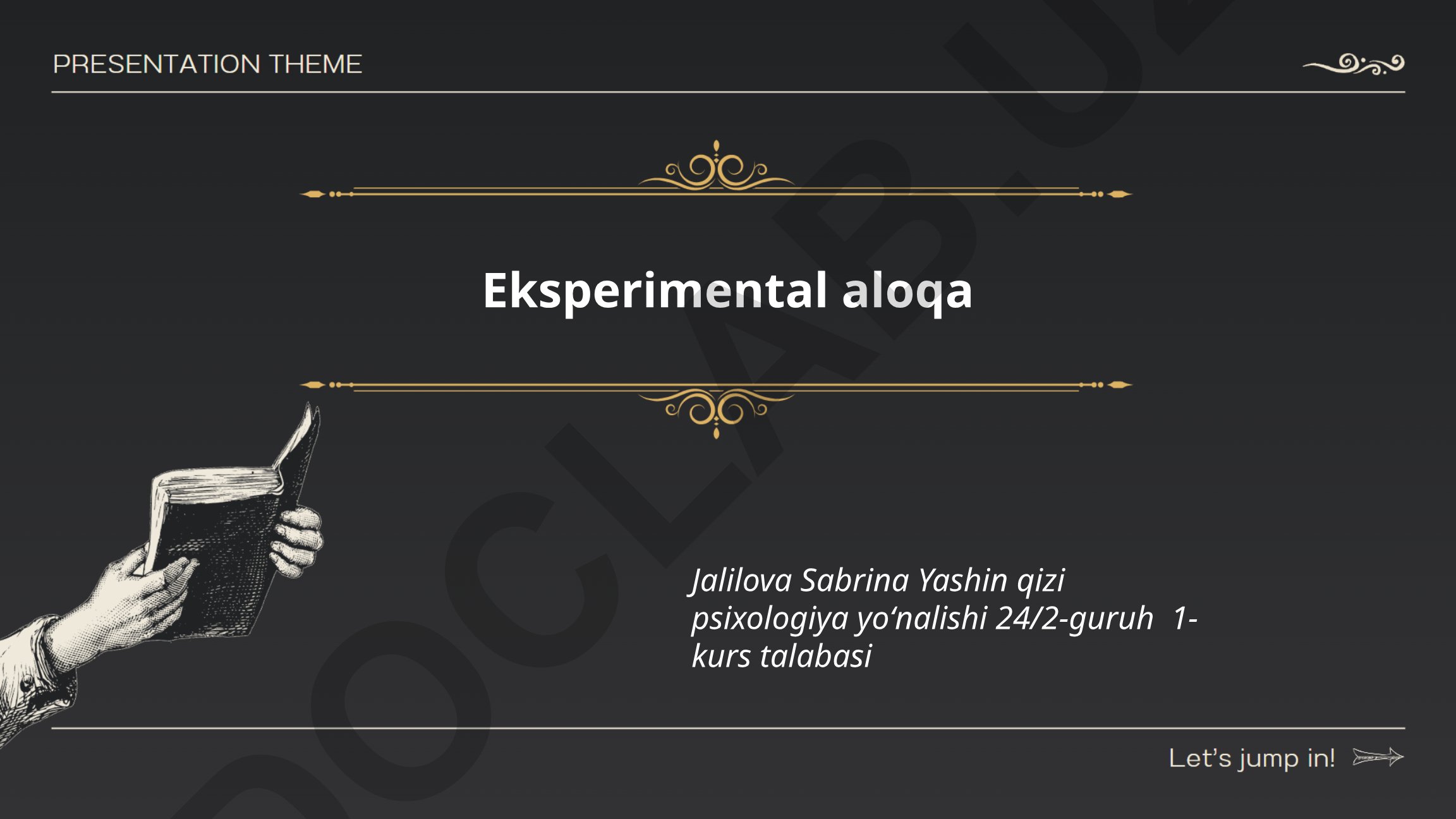 Eksperimental aloqa texnologiyalari va nosimmetrik aloqa tizimlari