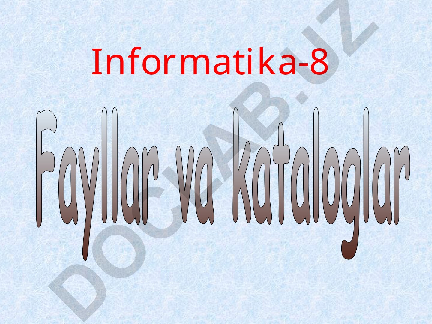 Fayl tizimlari va disk formatlash