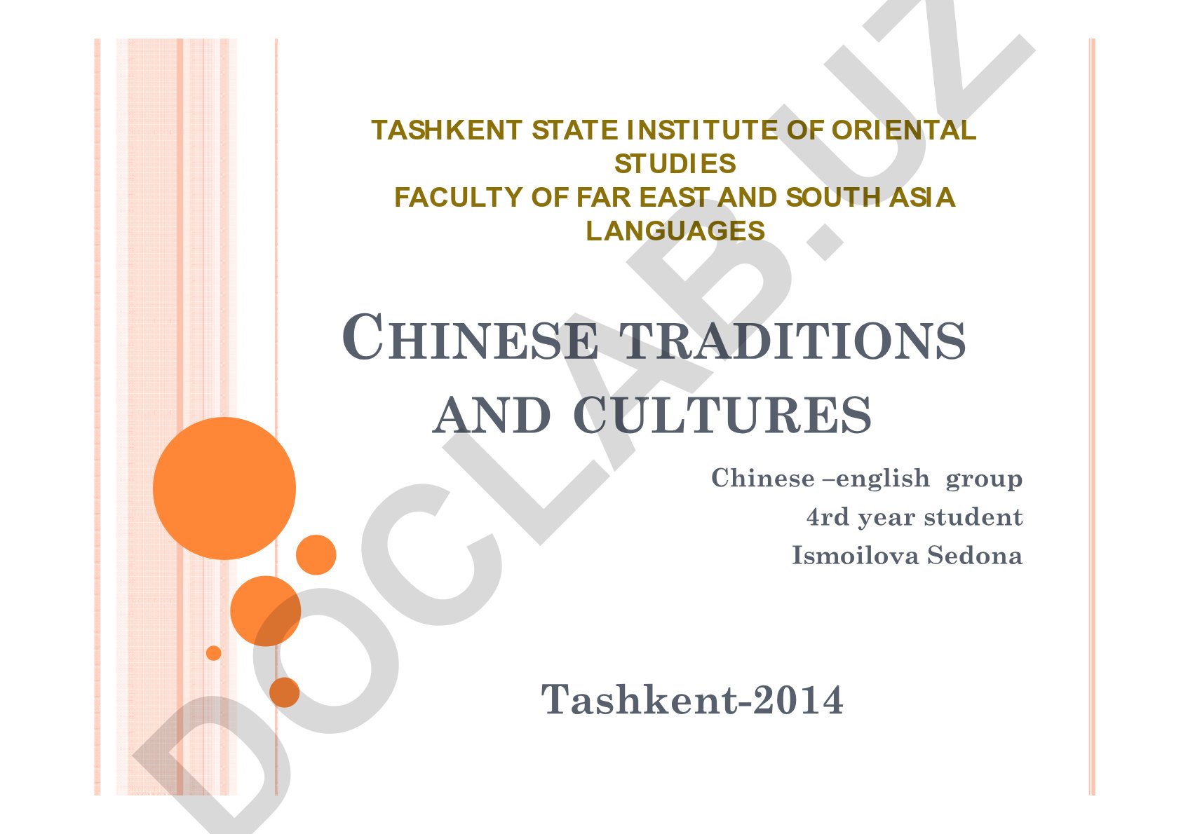 Chinese Traditions and Cultures