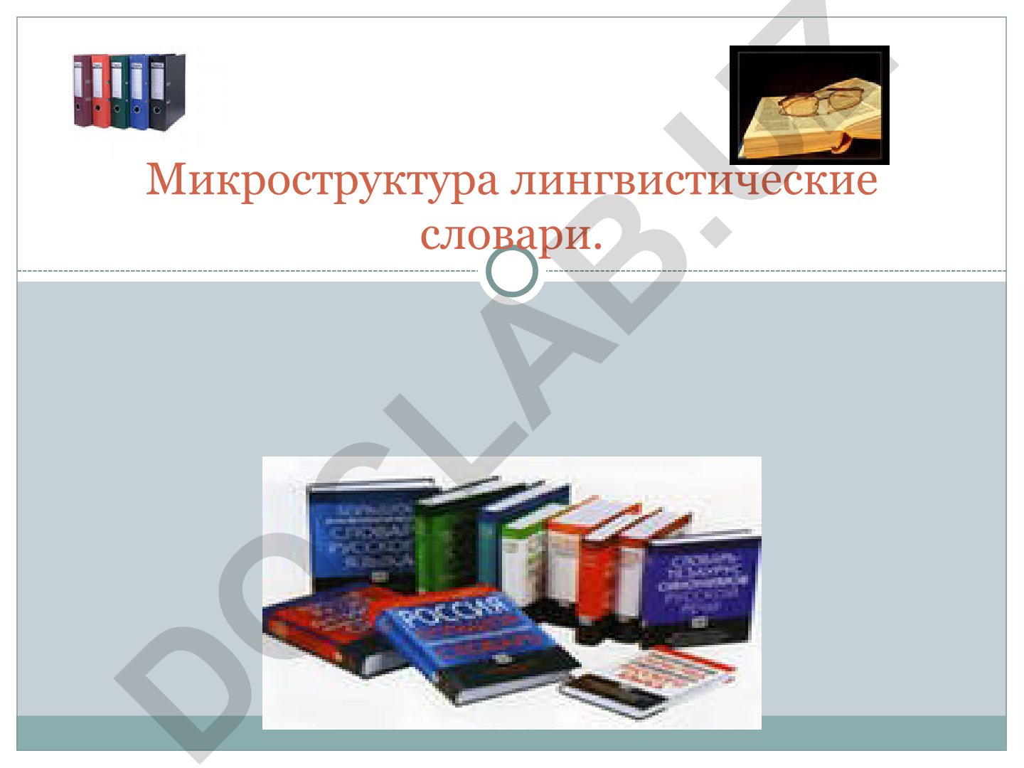 Микроструктура лингвистических словарей и толковые словари русского языка