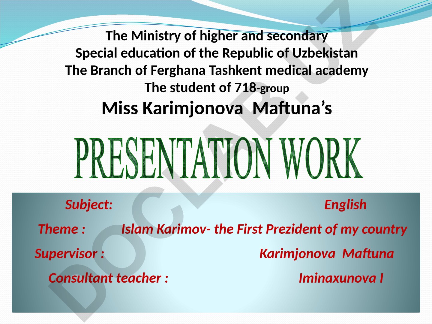Islam Karimov - O'zbekistonning birinchi prezidenti