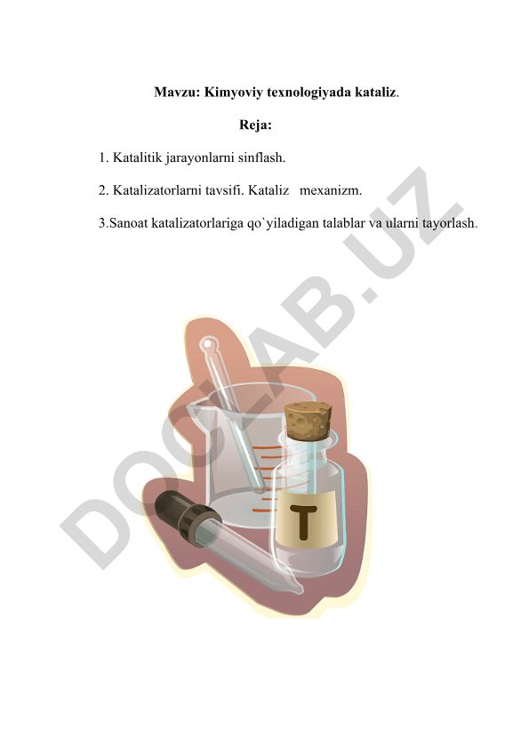 Kimyoviy texnologiyada kataliz