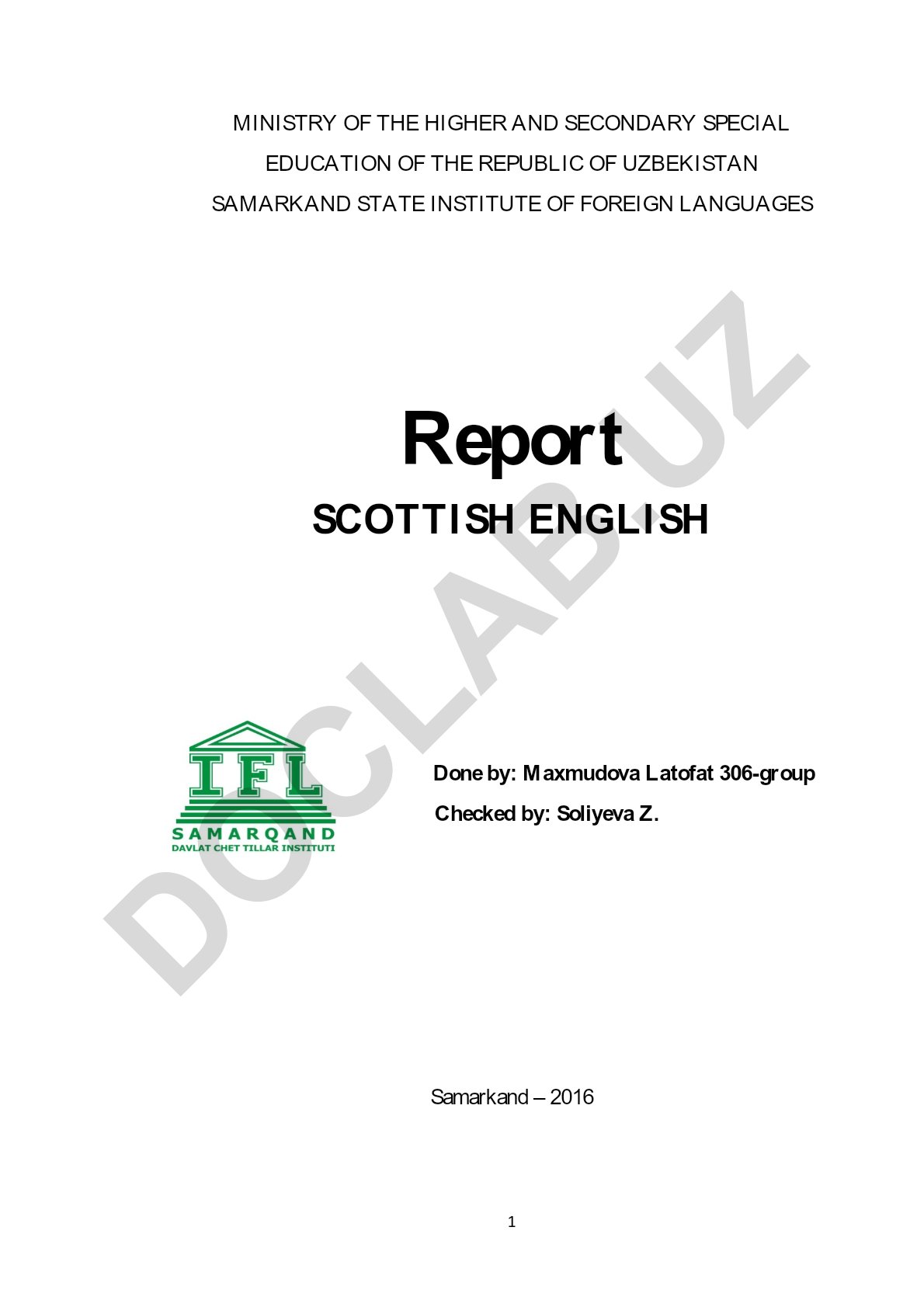 Scottish English: Historical Development and Phonological Features