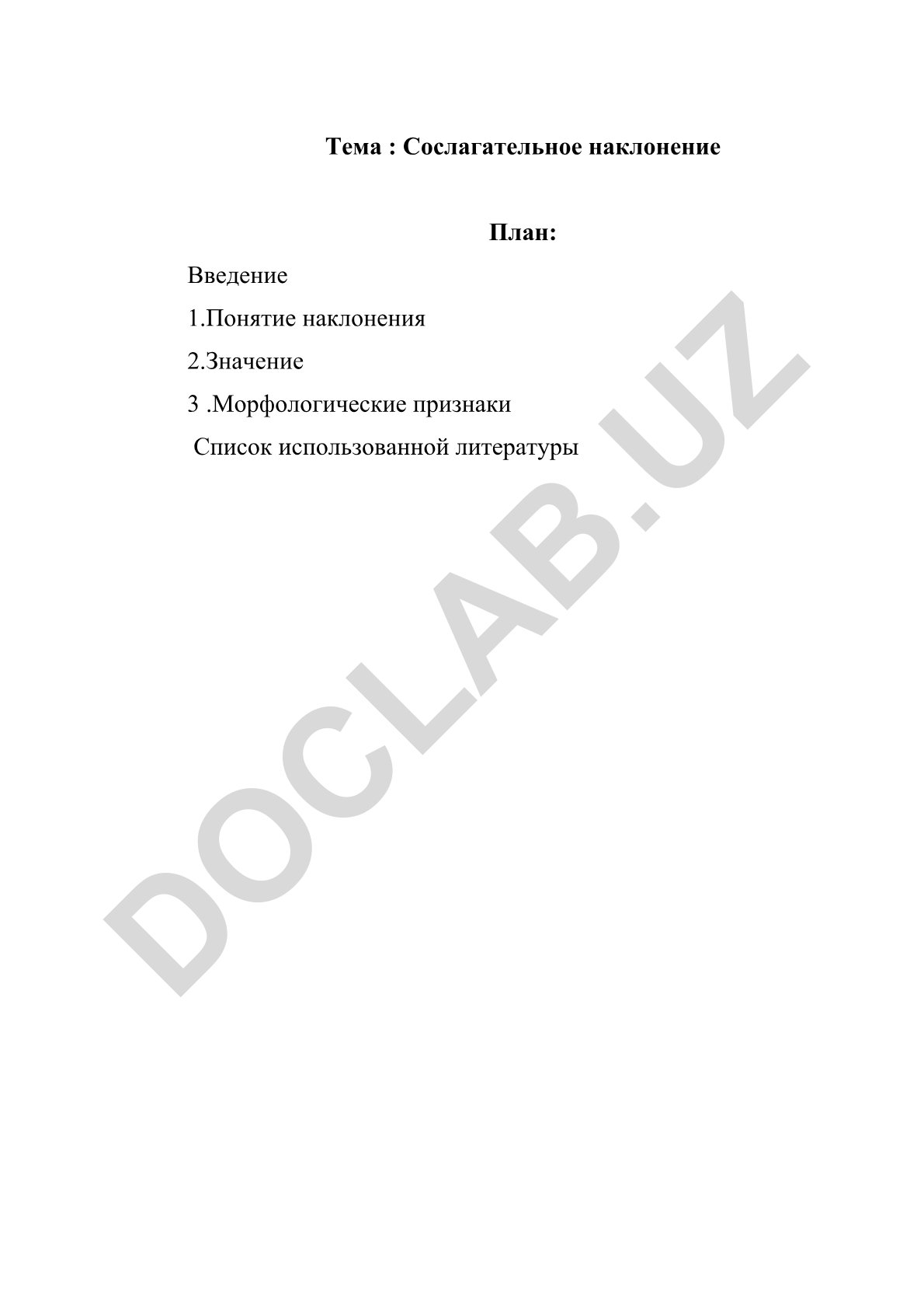 Сослагательное наклонение
