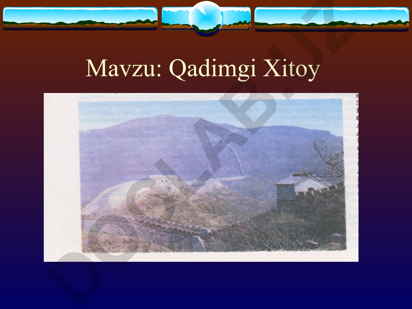 Qadimgi Xitoy tarixi va madaniyati