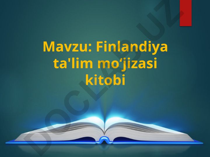 Finlandiya ta'lim mo‘jizasi kitobi