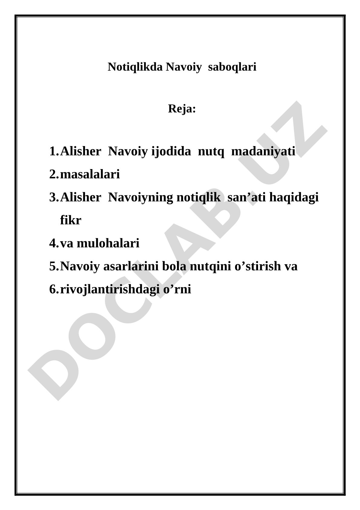 Notiqlikda Navoiy saboqlari