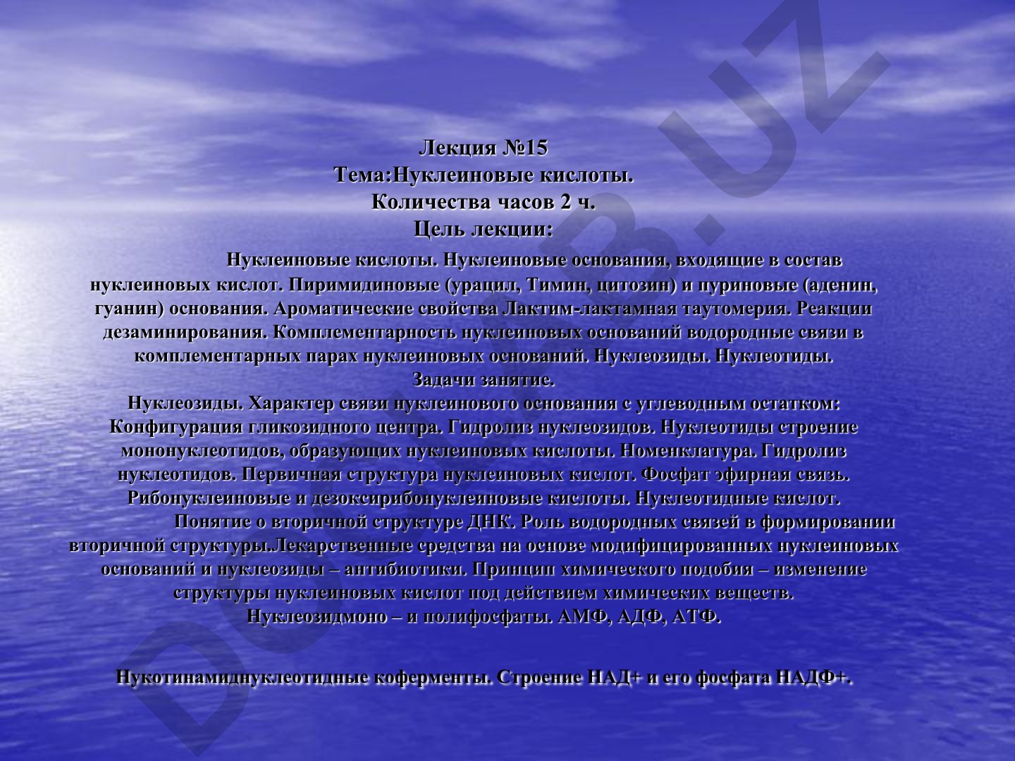 Нуклеиновые кислоты: структура, свойства и биологическая роль