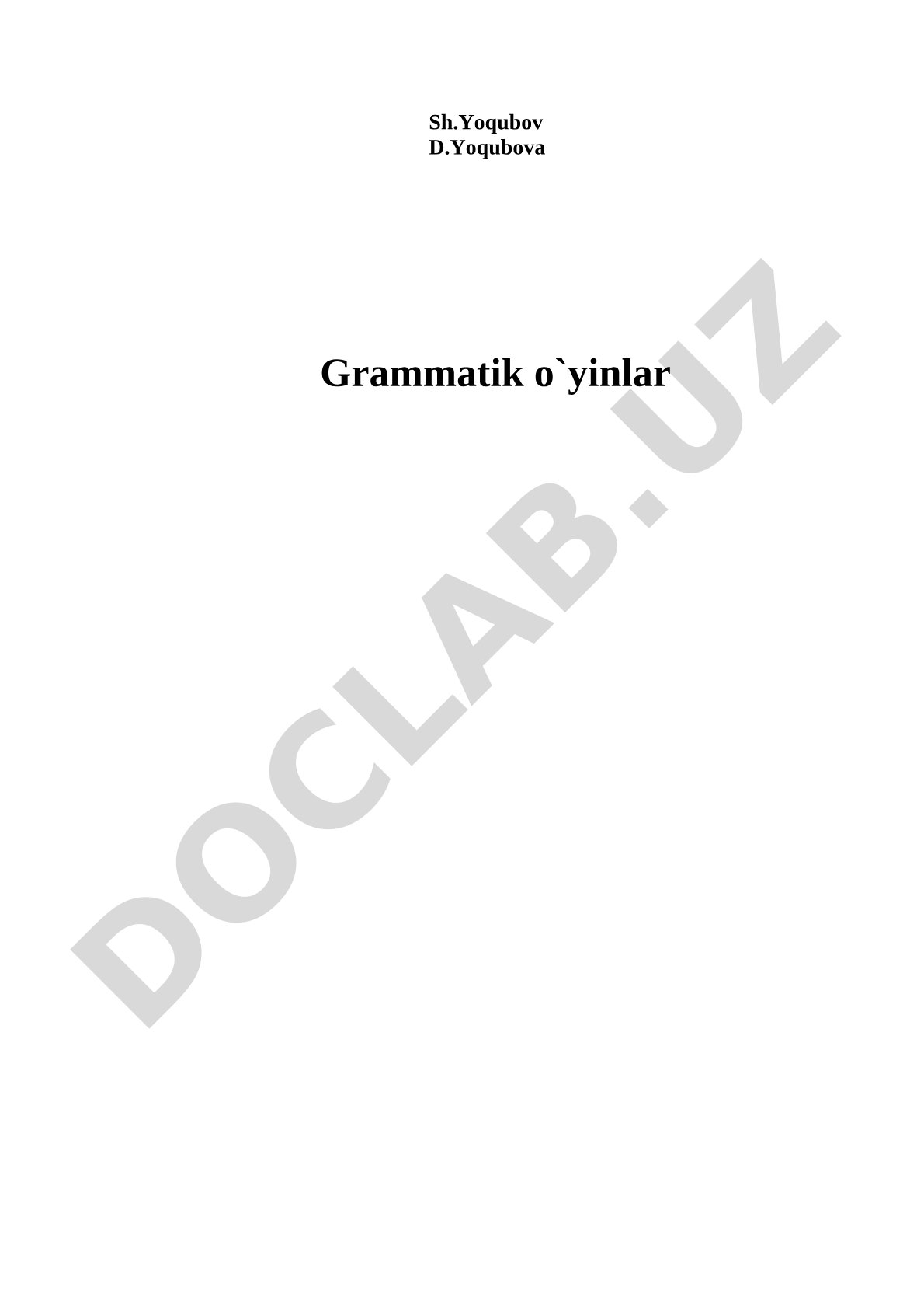 Grammatik o'yinlar
