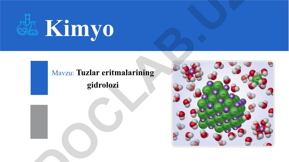 Tuzlar eritmalarining gidrolizi