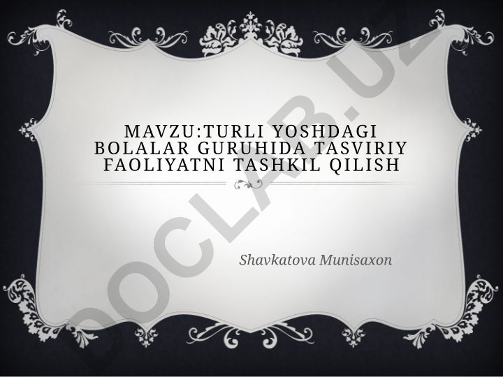 Turli yoshdagi bolalar guruhida tasviriy faoliyatni tashkil qilish