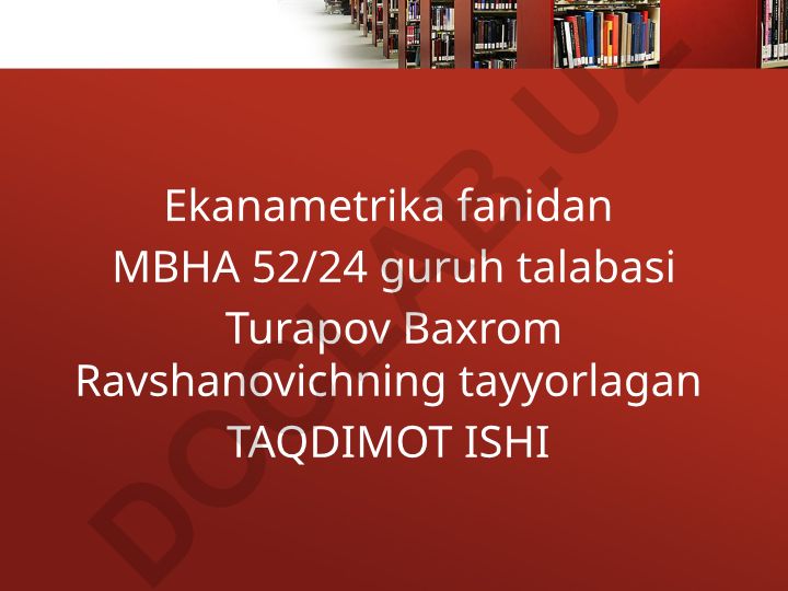 Mahsulotga bo'lgan talab va taklifning ekonometrik modelini tuzish va prognozini amalga oshirish
