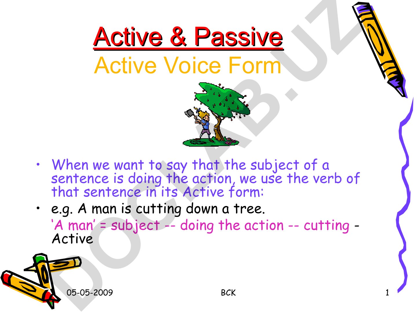 Active and Passive Voice in English Grammar