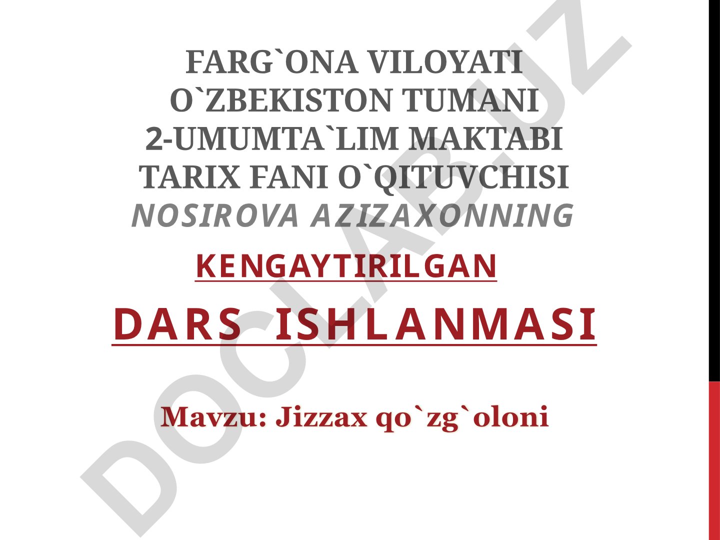 Jizzax qo'zg'oloni