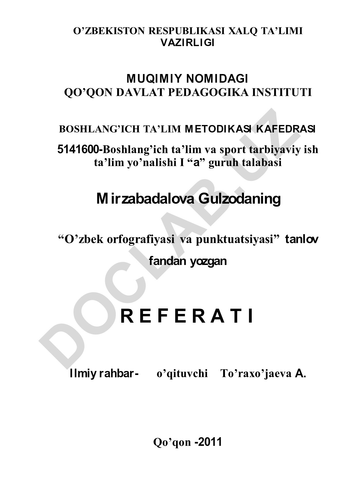 O'zbek orfografiyasi va punktuatsiyasining tarixiy taraqqiyoti