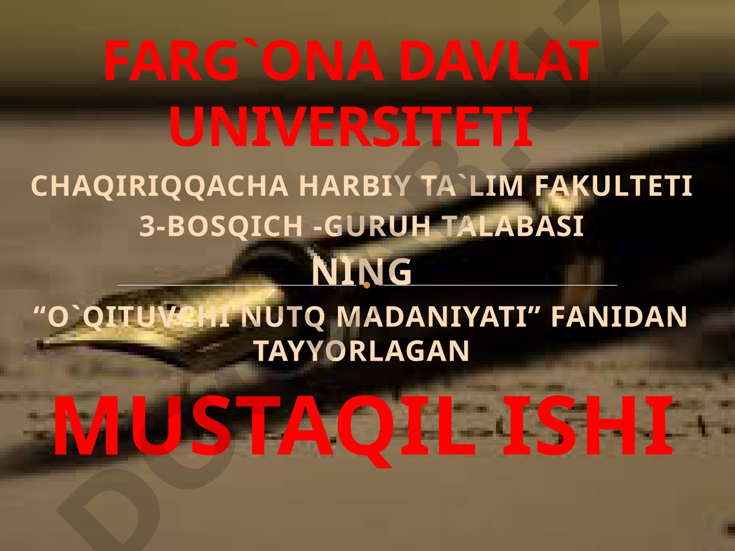 O'zbek tilida ish yuritish