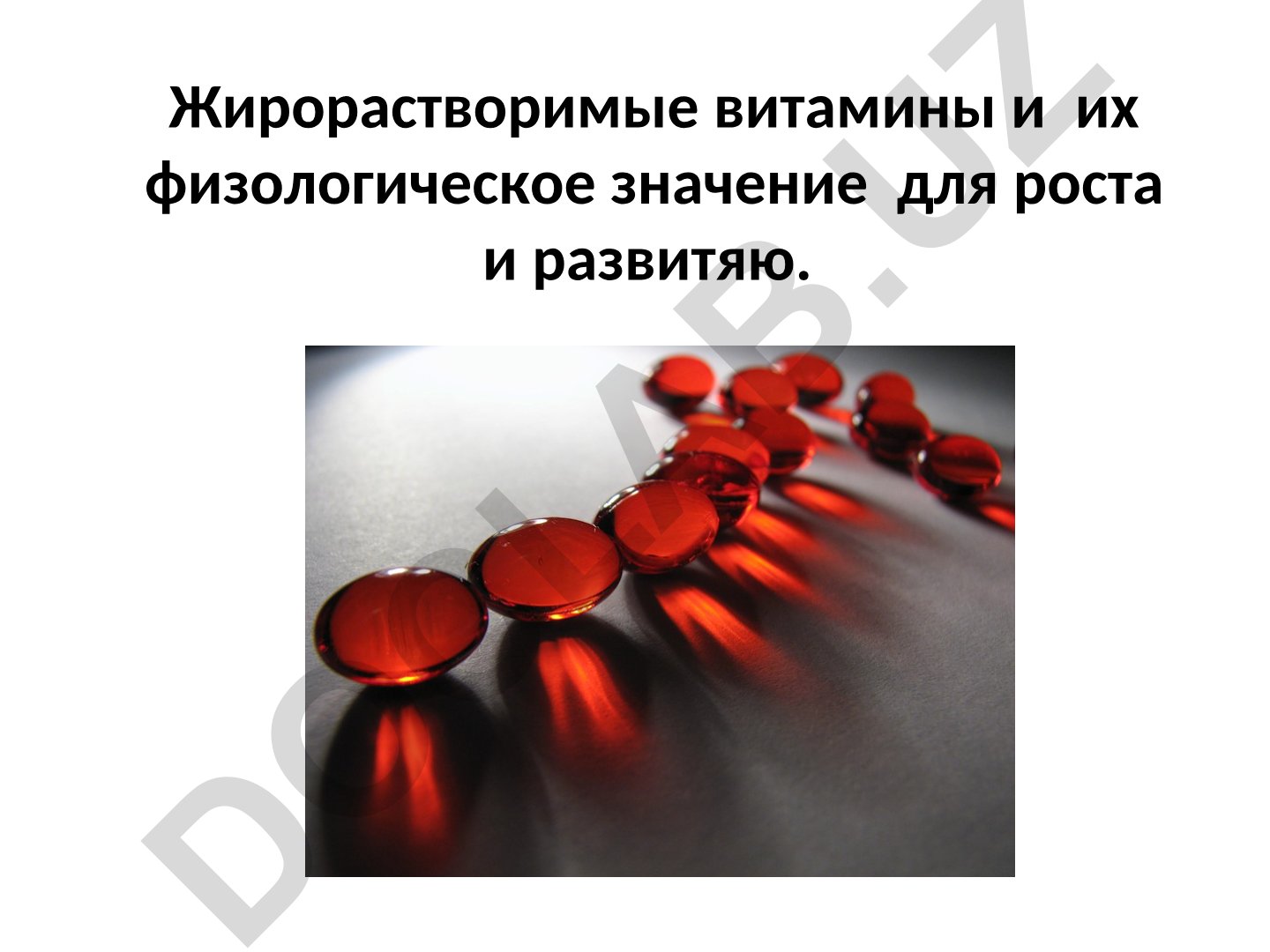 Жирорастворимые витамины и их физиологическое значение