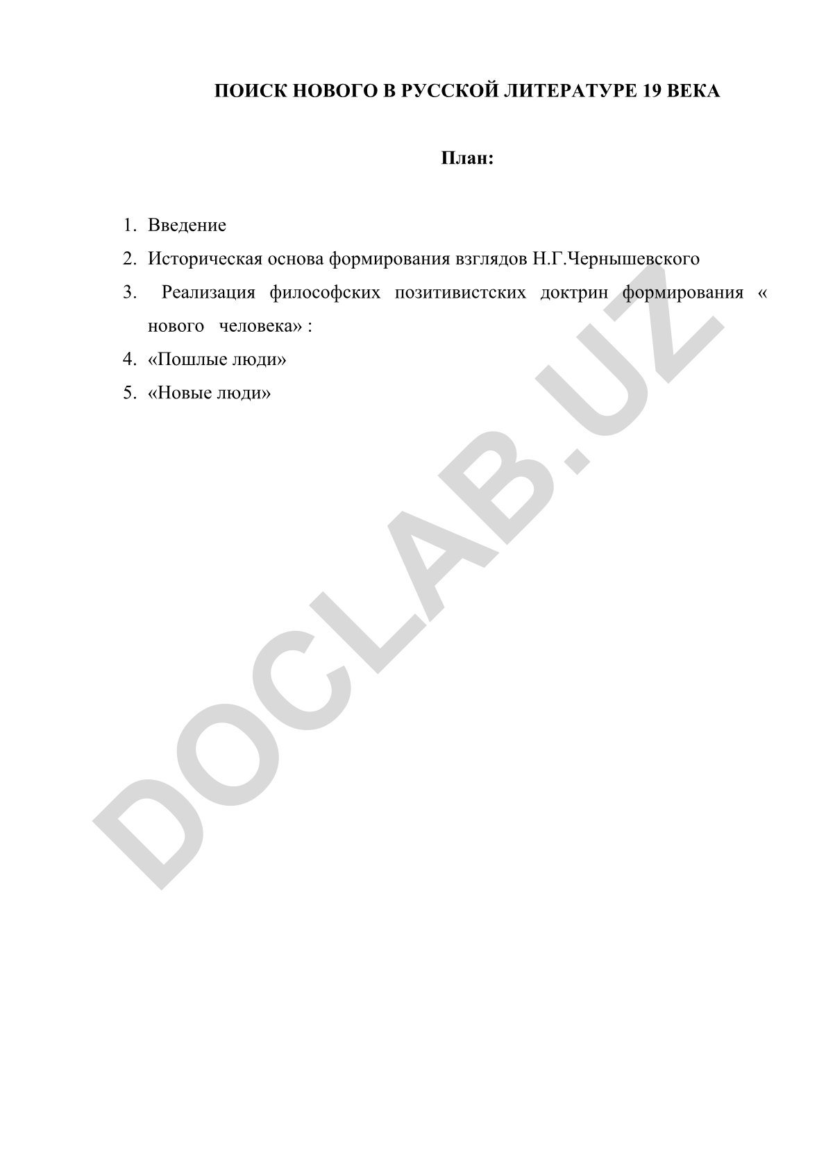 Поиск нового в русской литературе 19 века
