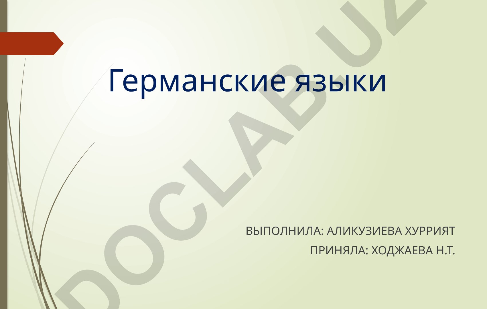 Германские языки: история и развитие