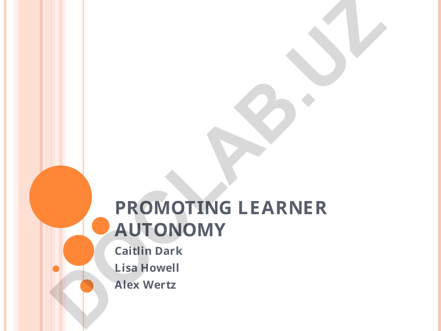Promoting Learner Autonomy in Education