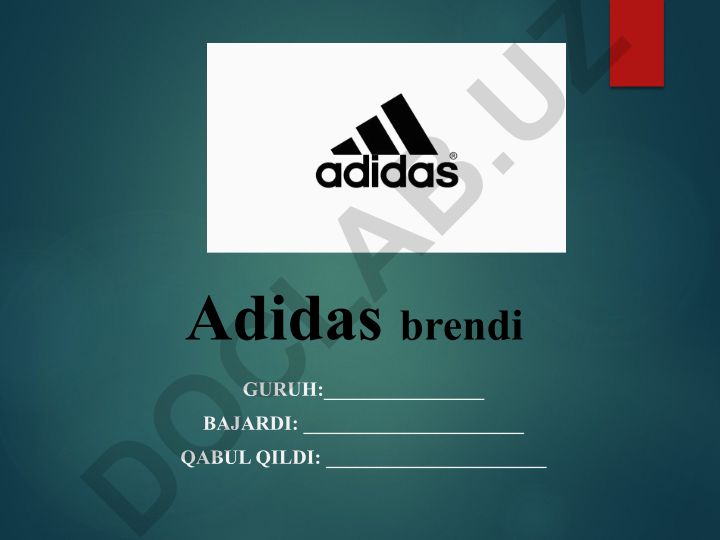 Adidas brendi tarixi va rivojlanishi