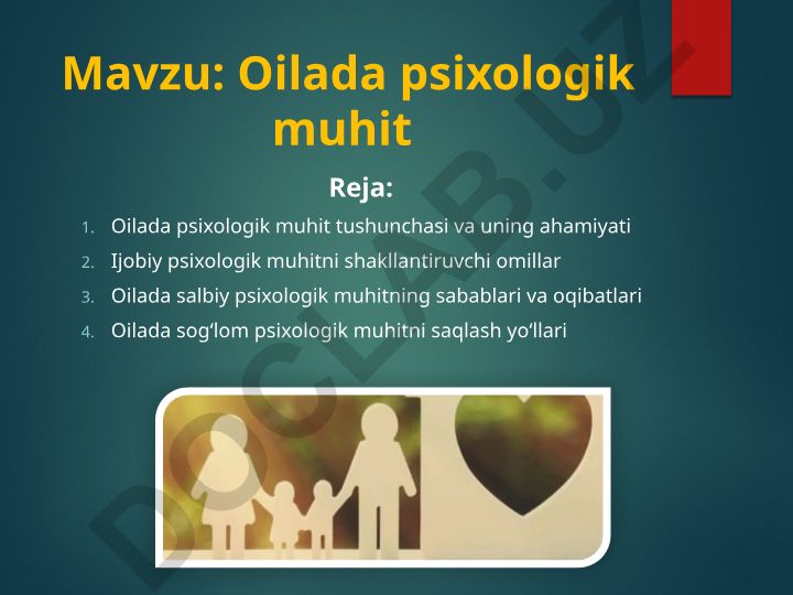 Oilada psixologik muhit