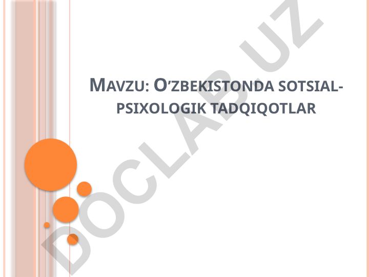 O’zbekistonda sotsial-psixologik tadqiqotlar