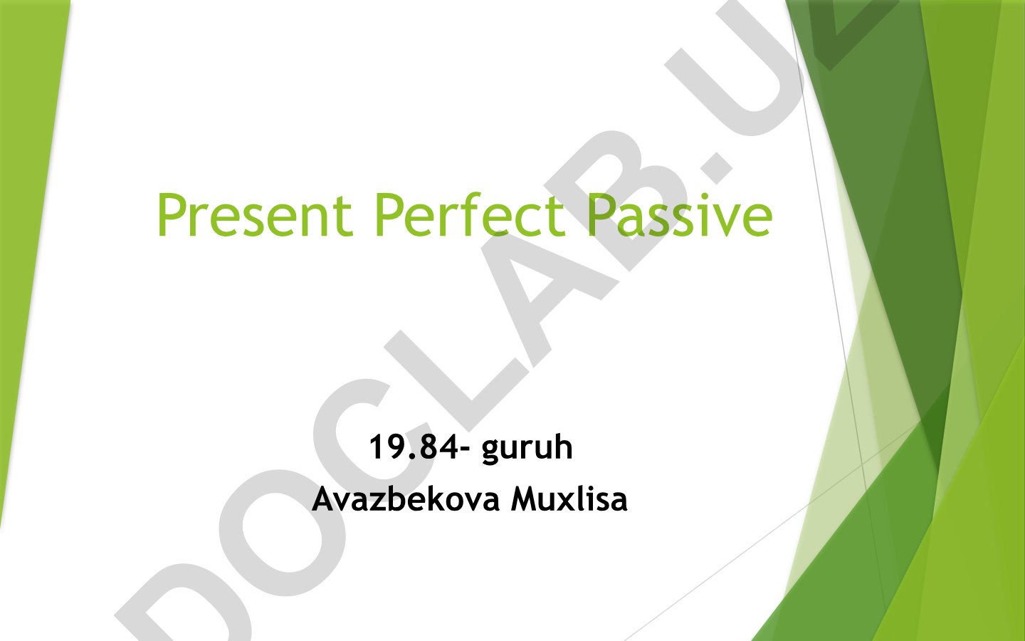 Present Perfect Passive - qoidalar va misollar
