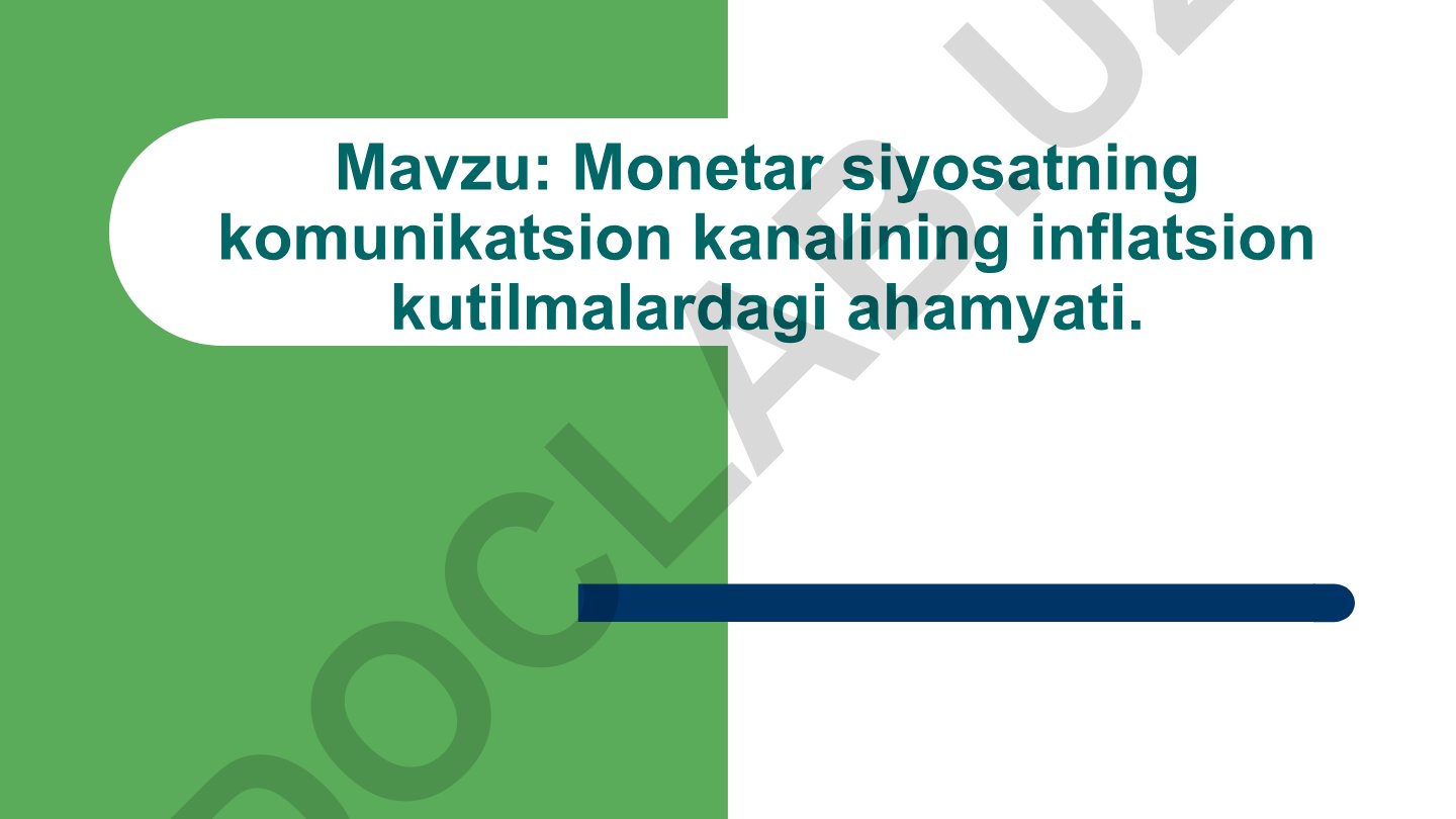 Monetar siyosatning kommunikatsion kanalining inflatsion kutilmalardagi ahamyati