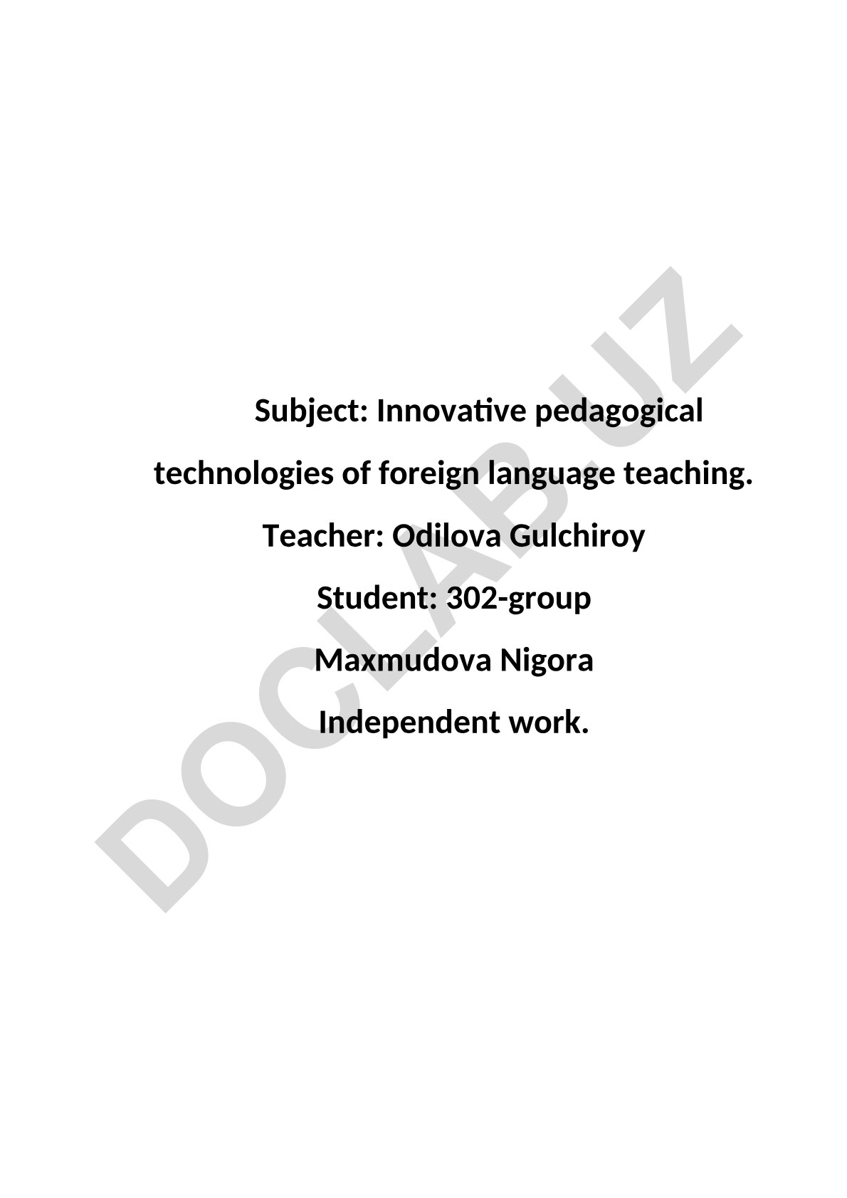Innovative pedagogical technologies of foreign language teaching