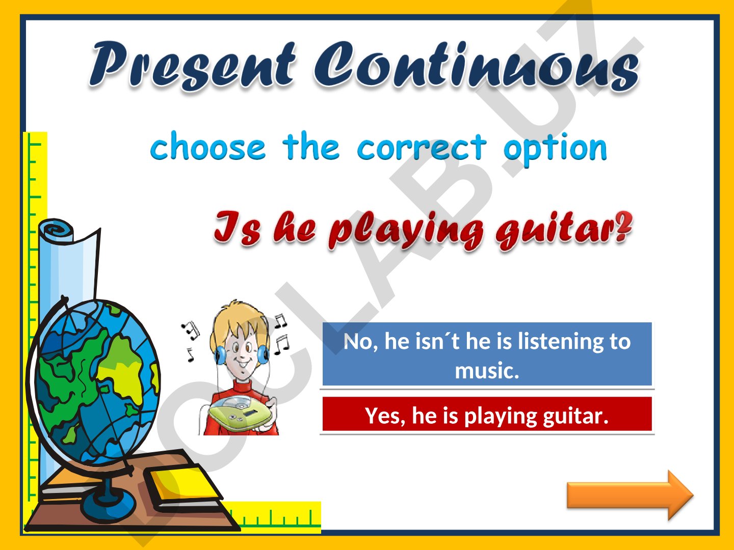 Present Continuous tense bo'yicha ingliz tili mashqlari