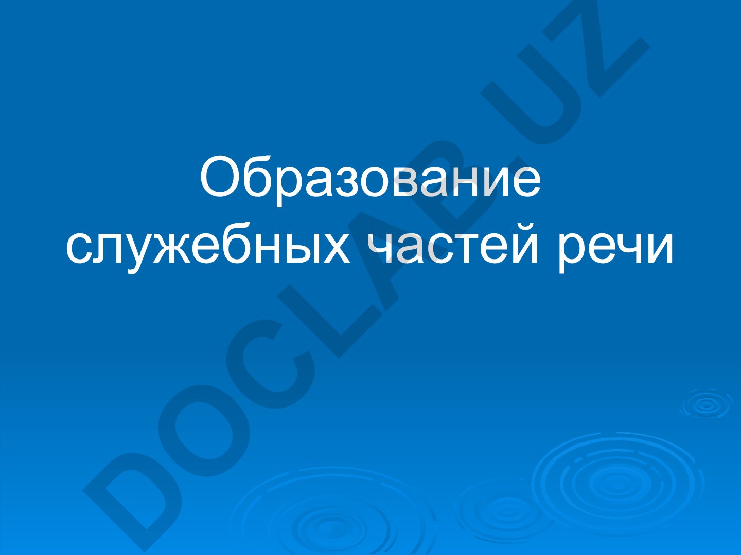 Служебные части речи в русском языке